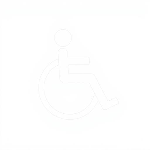 Icono de una persona en silla de ruedas, indicando accesibilidad para personas con movilidad reducida.