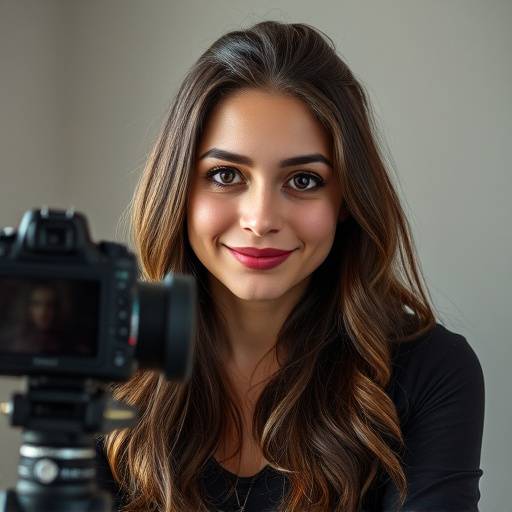Retrato de Sofia Martinez, Editora de Video.